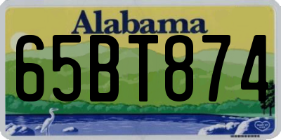 AL license plate 65BT874