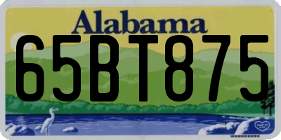 AL license plate 65BT875