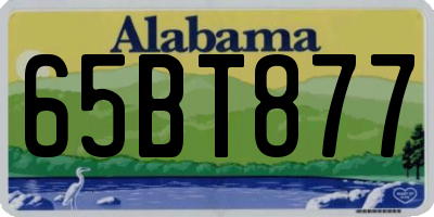AL license plate 65BT877