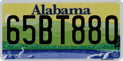 AL license plate 65BT880