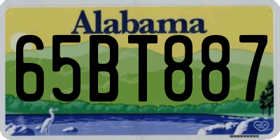 AL license plate 65BT887