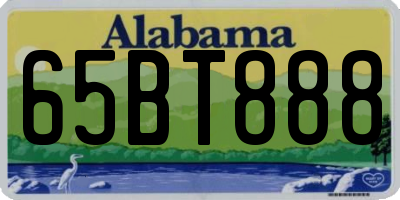 AL license plate 65BT888