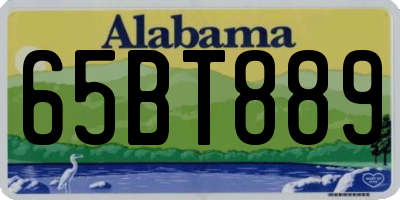 AL license plate 65BT889
