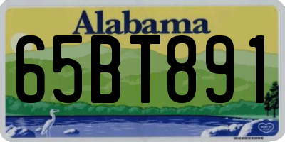 AL license plate 65BT891