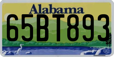 AL license plate 65BT893