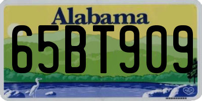 AL license plate 65BT909