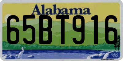 AL license plate 65BT916