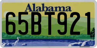 AL license plate 65BT921