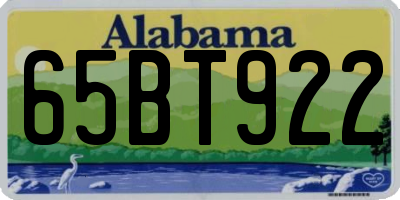 AL license plate 65BT922