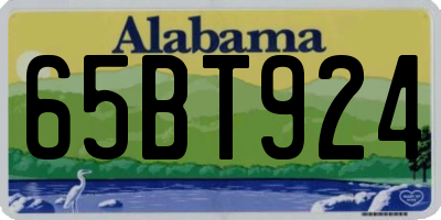 AL license plate 65BT924