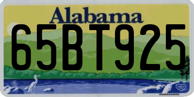 AL license plate 65BT925