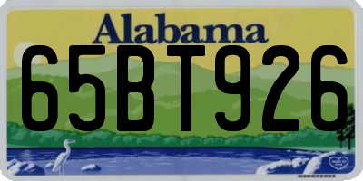 AL license plate 65BT926