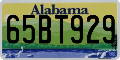 AL license plate 65BT929