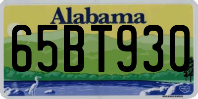 AL license plate 65BT930