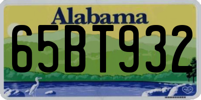 AL license plate 65BT932