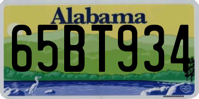 AL license plate 65BT934