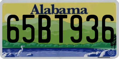 AL license plate 65BT936