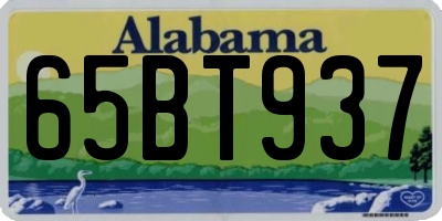 AL license plate 65BT937