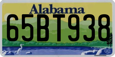 AL license plate 65BT938