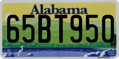 AL license plate 65BT950