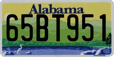 AL license plate 65BT951