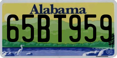 AL license plate 65BT959