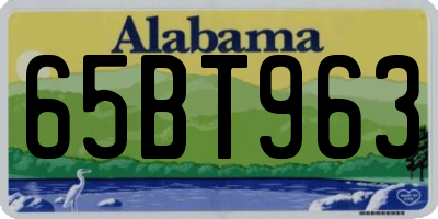 AL license plate 65BT963