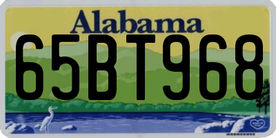 AL license plate 65BT968