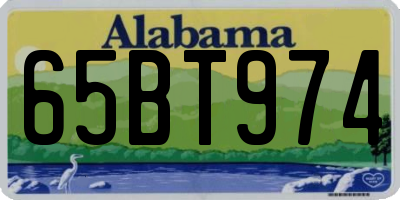 AL license plate 65BT974