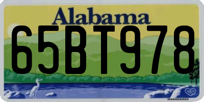 AL license plate 65BT978