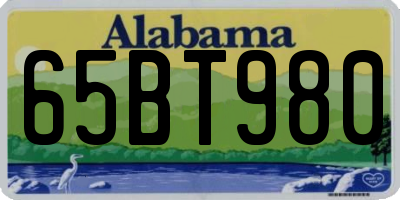 AL license plate 65BT980