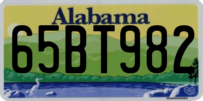 AL license plate 65BT982