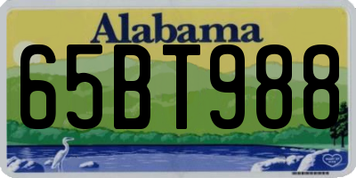 AL license plate 65BT988