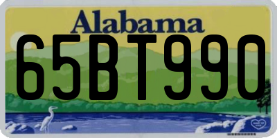 AL license plate 65BT990