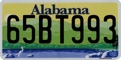 AL license plate 65BT993