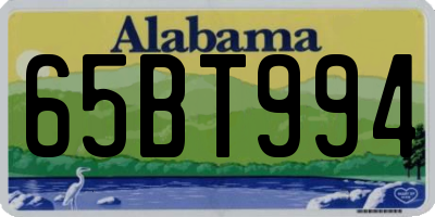 AL license plate 65BT994
