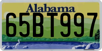 AL license plate 65BT997