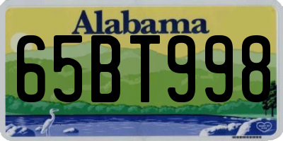 AL license plate 65BT998