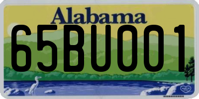 AL license plate 65BU001
