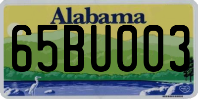 AL license plate 65BU003