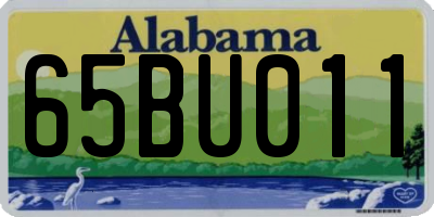 AL license plate 65BU011