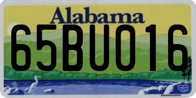AL license plate 65BU016