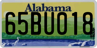 AL license plate 65BU018