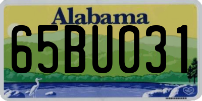 AL license plate 65BU031