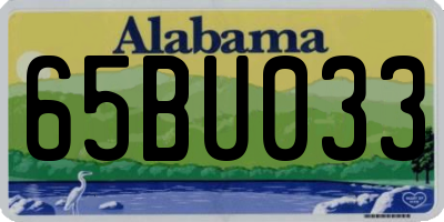 AL license plate 65BU033