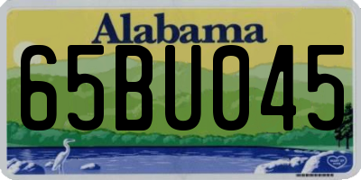 AL license plate 65BU045