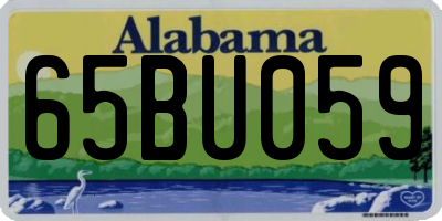 AL license plate 65BU059