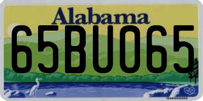 AL license plate 65BU065