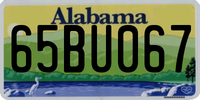 AL license plate 65BU067