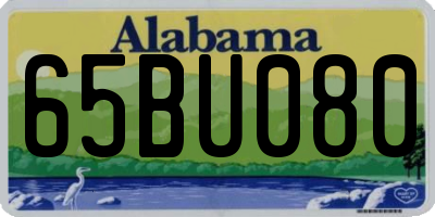 AL license plate 65BU080